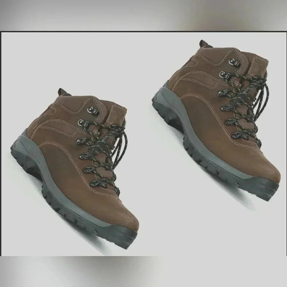 Sporty Men Rugged Lugsole Leather Waterproof Hiking Adventure Ankle Boots - Picture 1 of 9